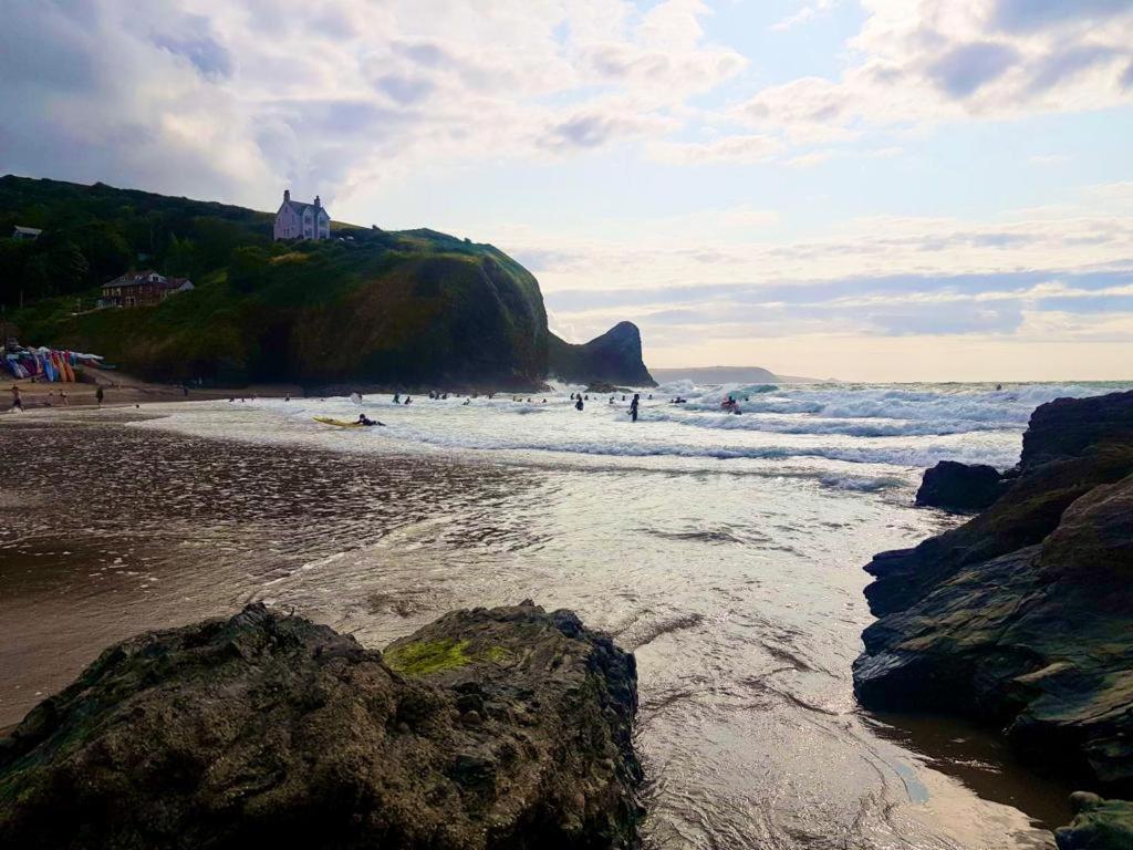 Wild Coastal Retreat At Troed Y Rhiw Aberporth, West Wales Villa Buitenkant foto